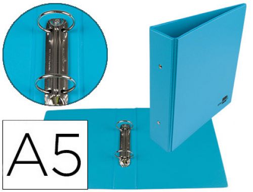 Pasta liderpapel cartao forrado pvc din a5 2 aneis 40 mm redondos azul , Liderpapel , 77201 , 8423473069732